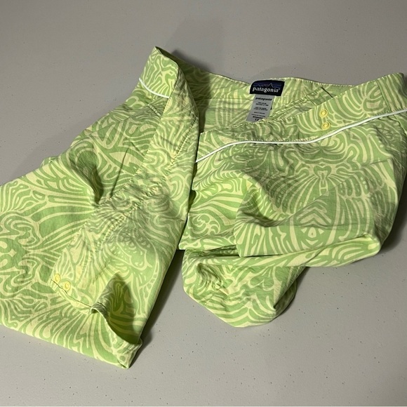 Patagonia Button Out Boardie Wrap Skirt Yellow / Green - Picture 4 of 5